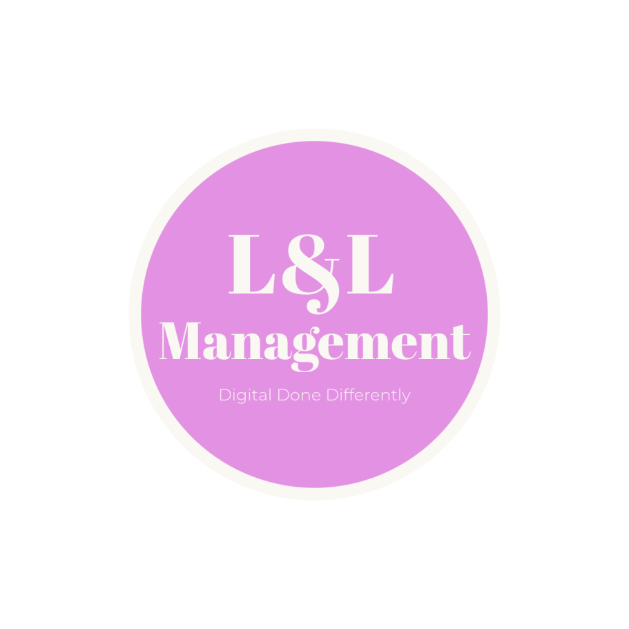 L&L Management logo that features a purple circle and white writing. The slogan says Digital Done Differently.